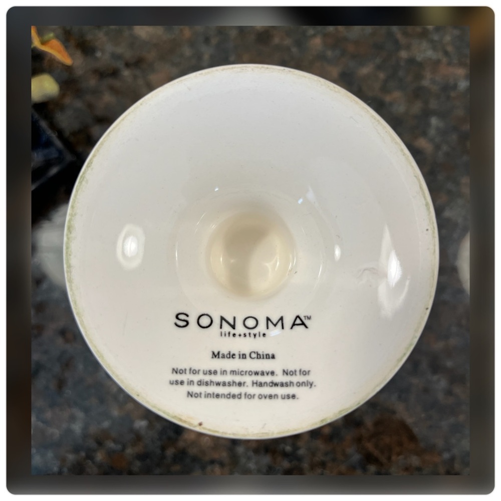 Sonoma-Lifestyle-White Footed Ceramic Christmas Holly & Christmas Bell Mugs-4. - Picture 5 of 6